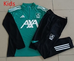 25-26 Liverpool Green Kids/Youth Thailand Soccer Tracksuit-815