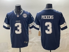 NFL Dallas Cowboys 3rd Generation Royal Blue#3 Jersey(Logo 1)-0840