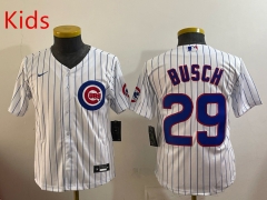 MLB Chicago Cubs  White#29 Kids/Youth Jersey-0840