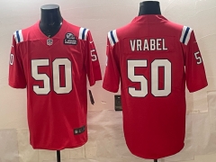 NFL New England Patriots Red #50 Jersey(Logo 2)-0840