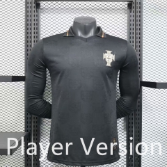 （s-3xl）Player Version 2026-27  Portugal Black LS Thailand Soccer Jersey AAA-888