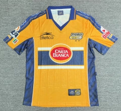 Retro Version 2000 Tigres UANL Yellow Thailand Soccer Jersey AAA-912