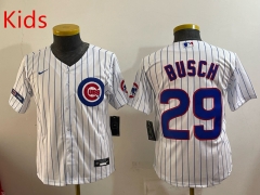 MLB Chicago Cubs  White#29 Kids/Youth Jersey(Logo 2)-0840