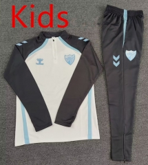 2025-26 Málaga White Thailand Kids Tracksuit Uniform-4692