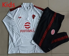 2025-2026 AC Milan White Inkjet Kids/Youth Soccer Tracksuit-815