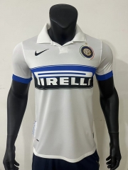 Retro Version 09-10 Inter Milan Away White&Blue Thailand Soccer Jersey AAA-0871