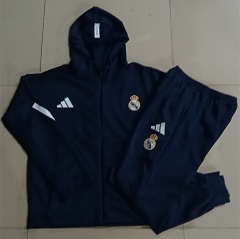 2025-2026 Real Madrid Royal Blue Thailand Soccer Jacket Uniform With Hat-815