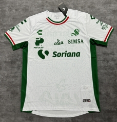 (S-4XL) 2025-26 Santos Laguna 2nd Away White Thailand Soccer Jersey AAA-4506