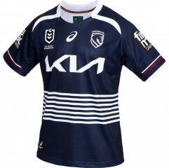 25-26 Mustang Away Blue Thailand kids Rugby Shirt