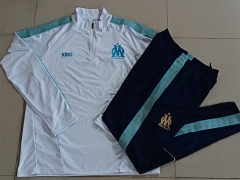 25-26 Olympique de Marseille White Thailand Soccer Tracksuit-815