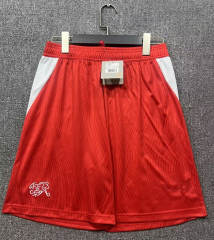 26-27 Switzerland Home Red Thailand Soccer Shorts-718