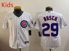 MLB Chicago Cubs  White#29 Kids/Youth Jersey(Logo 5)-0840