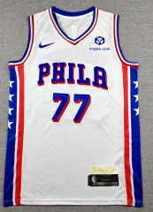 Philadelphia 76ers White#77 NBA Jersey-1380