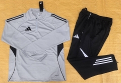 25-26 Adidas Gray Thailand Soccer Tracksuit Uniform-GDP