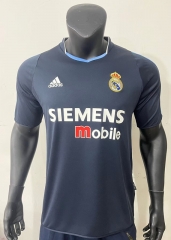 Retro Version 03-04 Real Madrid Away Royal Blue Thailand Soccer Jersey-0871