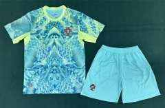 2026 World Cup Portugal Goalkeeper Blue&Green Soccer Uniform-6748