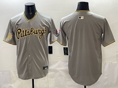 NFL Pittsburgh Pirates Gray Jersey(Logo 1)-0840