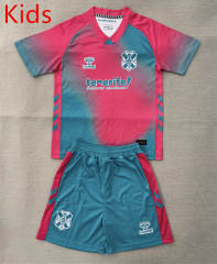 2025-2026 CD Tenerife 2nd Away Pink&Green Kids/Youth Soccer Uniform-AY