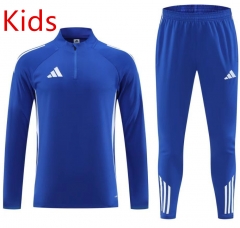 25-26 Adidas Blue Kids/Youth Soccer Tracksuit-GDP