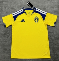 (S-4XL)26-27Sweden Home Yellow Thailand Soccer Jersey AAA-4506