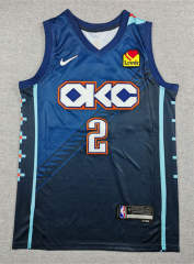 2026 City Edition Oklahoma City Thunder Blue #2 NBA Jersey-1380