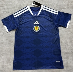 (S-4XL) 26-27 Scotland Home Blue Thailand Soccer Jersey AAA-4506