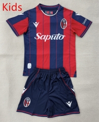 2025-26 Bologna FC Home Red&Blue Kids/Youth Soccer Uniform-AY