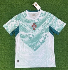 (S-4XL)26-27 Portugal Away White&Green Thailand Soccer Jersey AAA-403
