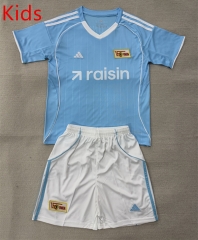 25-26 FC Union Berlin 2nd Away Light Blue Kids/Youth Soccer Uniform-AY