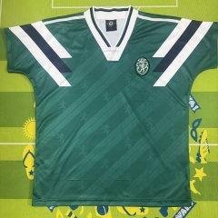 (S-4XL)Retro Version 1990 Sporting Lisbon Clube de Portugal Green Thailand Soccer Jersey AAA-5303