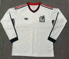 (S-4XL) 2026 World Cup Mexico Away White LS Thailand Soccer Jersey AAA-5378
