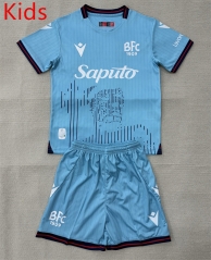 2025-26 Bologna FC 1909 2nd Away Blue Kids/Youth Soccer Uniform-AY