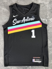 2026 City Edition San Antonio Spurs Black #1 NBA Jersey-311
