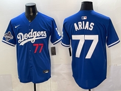 Los Angeles Dodgers #77 Blue MLB Jersey (Logo 4) - 0840