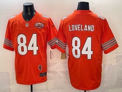 NFL Chicago Bears 3rd Generation Orange #84 Jersey（logo8）-0840