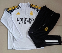 25-26 Real Madrid White Thailand Soccer Tracksuit-815