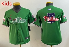 MLB Philadephia Phillies Third generation Green  kids Jersey(Logo4)-0840