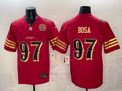 San Francisco 49ers 5th Generation #97 Red NFL Jersey (Logo 5) - 0840