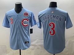 2025 Retro fashion version 3rd New MLB Chicago Cubs Blue #3  Jersey(logo 4)-0841