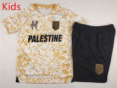 25-26 English Palestine Camouflage Tender Golden Yellow Kid/Youth Soccer Uniform-2038