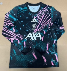 26-27 Liverpool Black LS Thailand Soccer Jersey AAA-9409