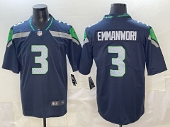 NFL Seattle Seahawks Blue #3 Jersey-0840