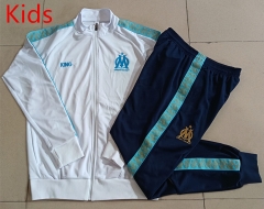 2025-26 Olympique Marseille White Kids/Youth Soccer Jacket Uniform-815