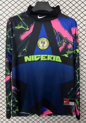 26-27 Nigeria Blue&Black LS Thailand Soccer Jersey AAA-2044