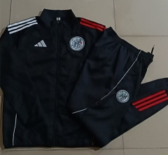25-26 Ajax Black  Thailand Soccer Windbreaker Uniform-815