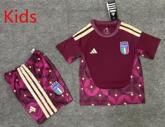 2026 World Cup Italy Goalkeeper Red Kids/Youth Soccer Uniform-6748
