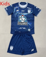 2025-26 Pachuca Away Blue kids Soccer Uniform-AY