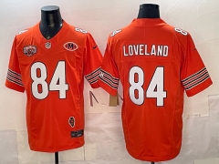 NFL Chicago Bears 3rd Generation Orange #84 Jersey（logo7）-0840