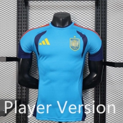 Player Version 2026-27 Spain Blue Thailand Soccer Jersey AAA-888