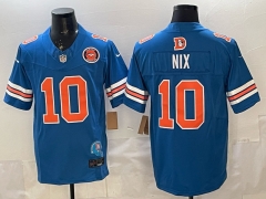 NFL Denver Broncos 4th Generation Retro verison Blue #10 Jersey（logo 1）-0840